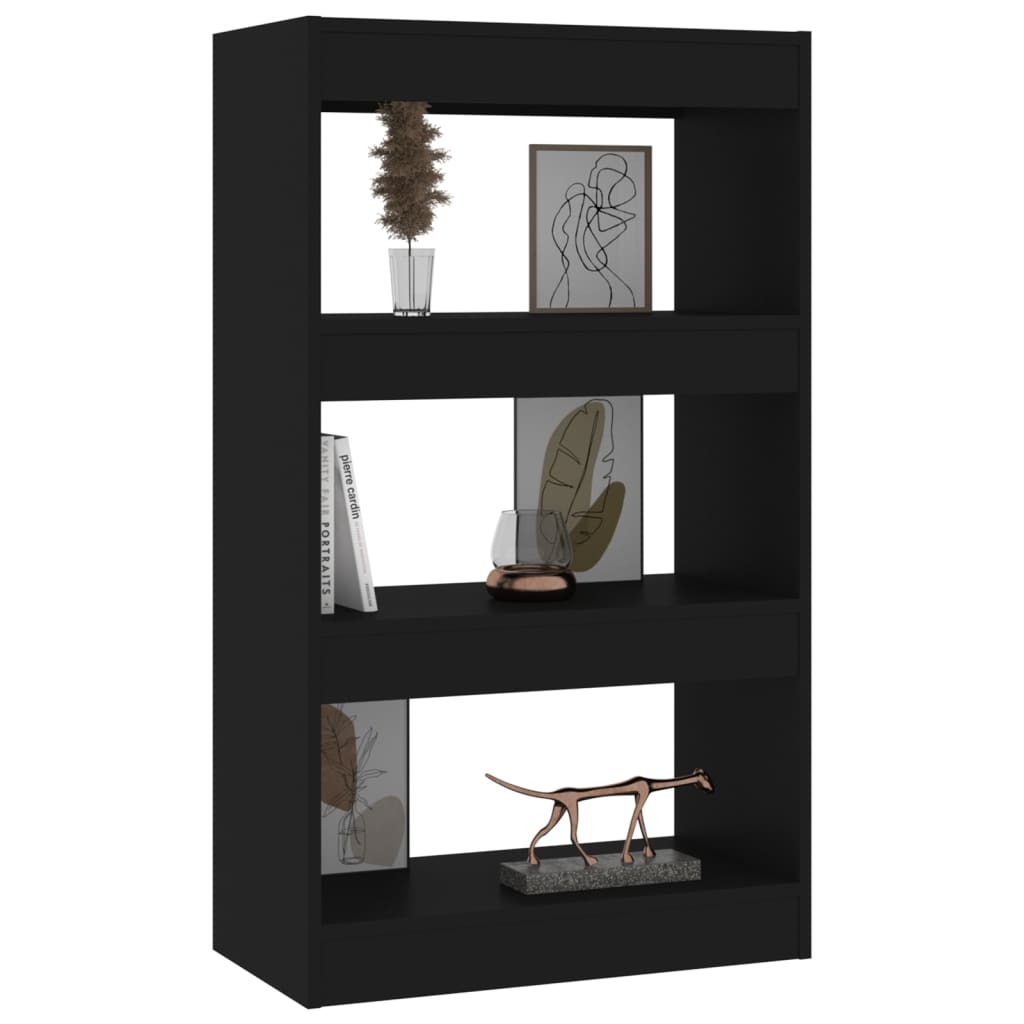vidaXL Bibliotecă/Separator cameră, negru, 60x30x103 cm, PAL