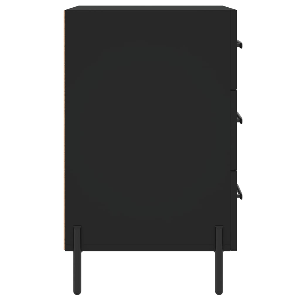 vidaXL Noptieră, negru, 40x40x66 cm, lemn compozit