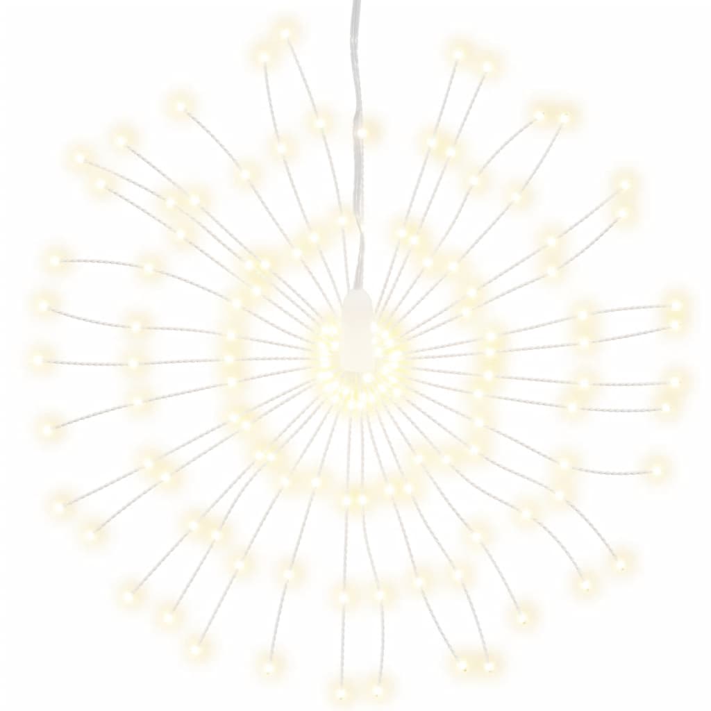 vidaXL Lămpi cu artificii de Crăciun, 2 buc., 280 LED, alb cald, 20 cm