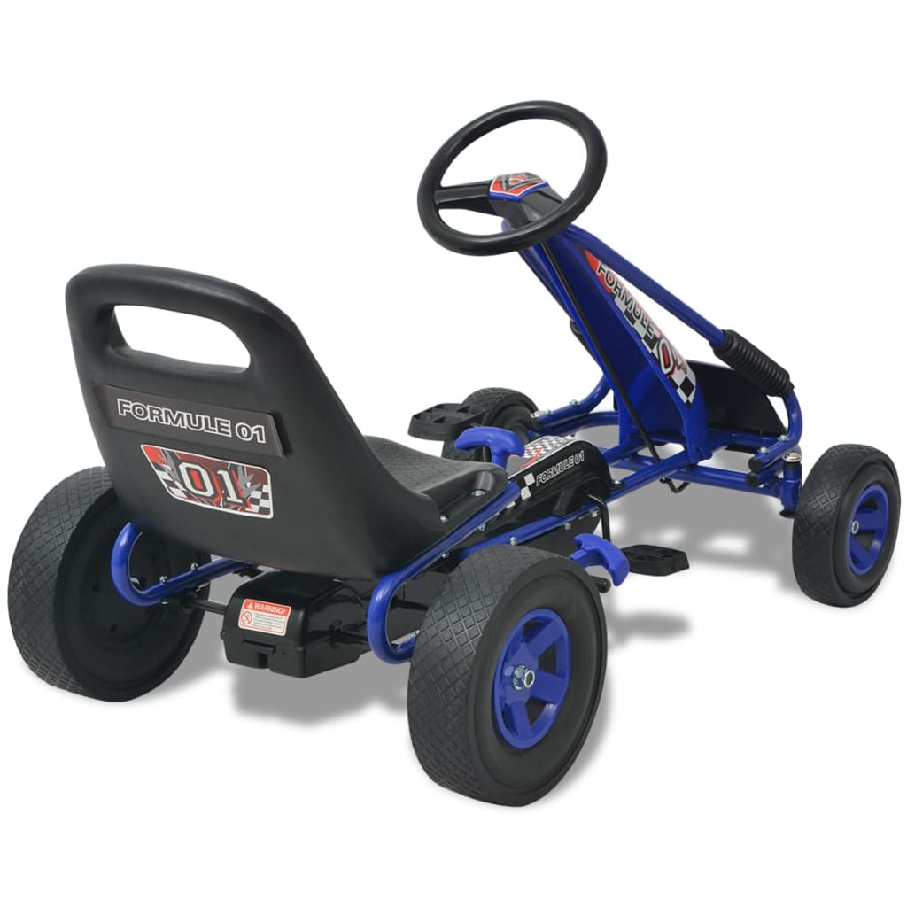 vidaXL Mașină Go Kart cu scaun reglabil, albastru