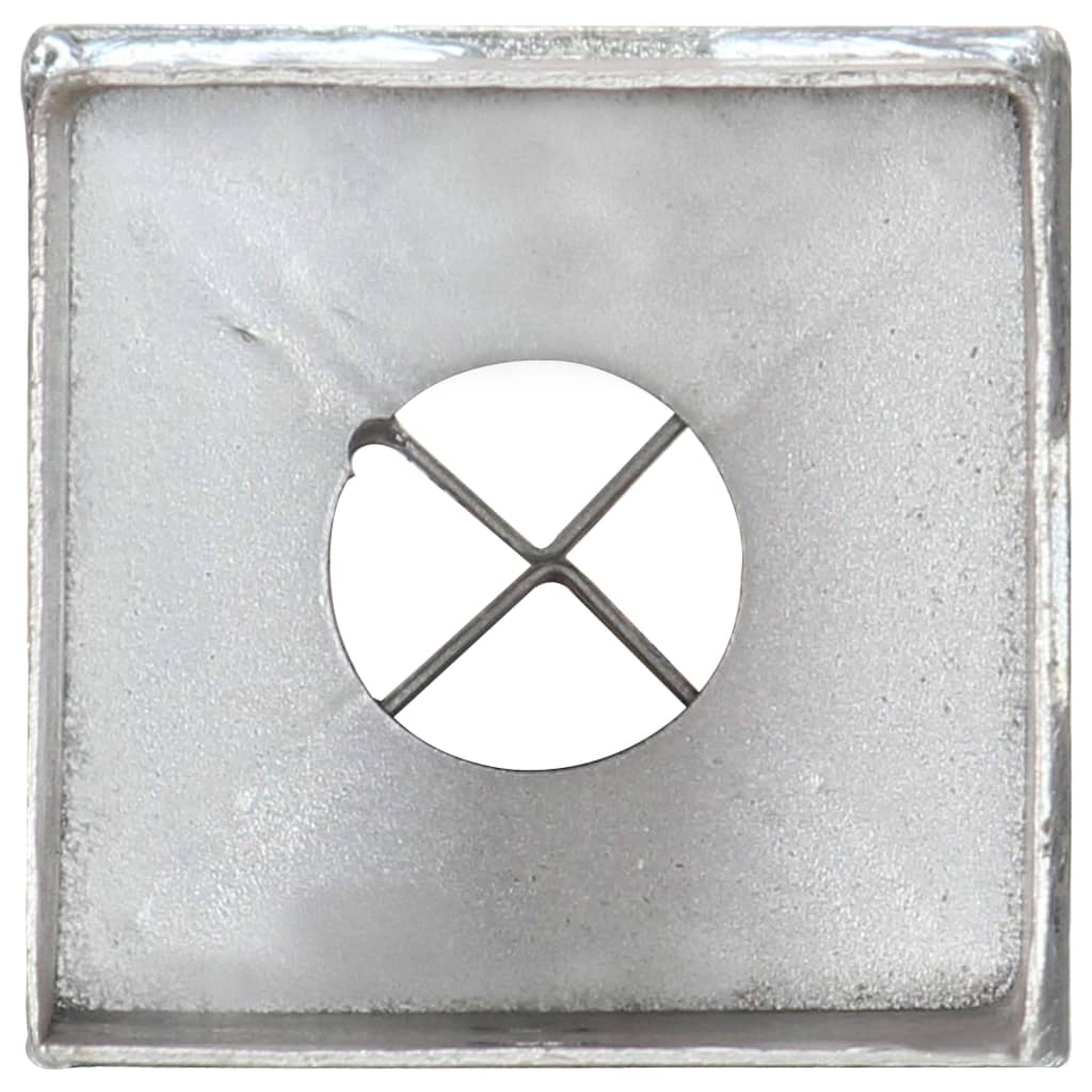 vidaXL Țăruși de sol, 6 buc., argintiu, 8x8x91 cm, oțel galvanizat
