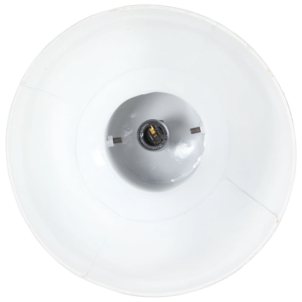 vidaXL Lampă suspendată industrială 25 W alb, 32 cm, mango E27, rotund