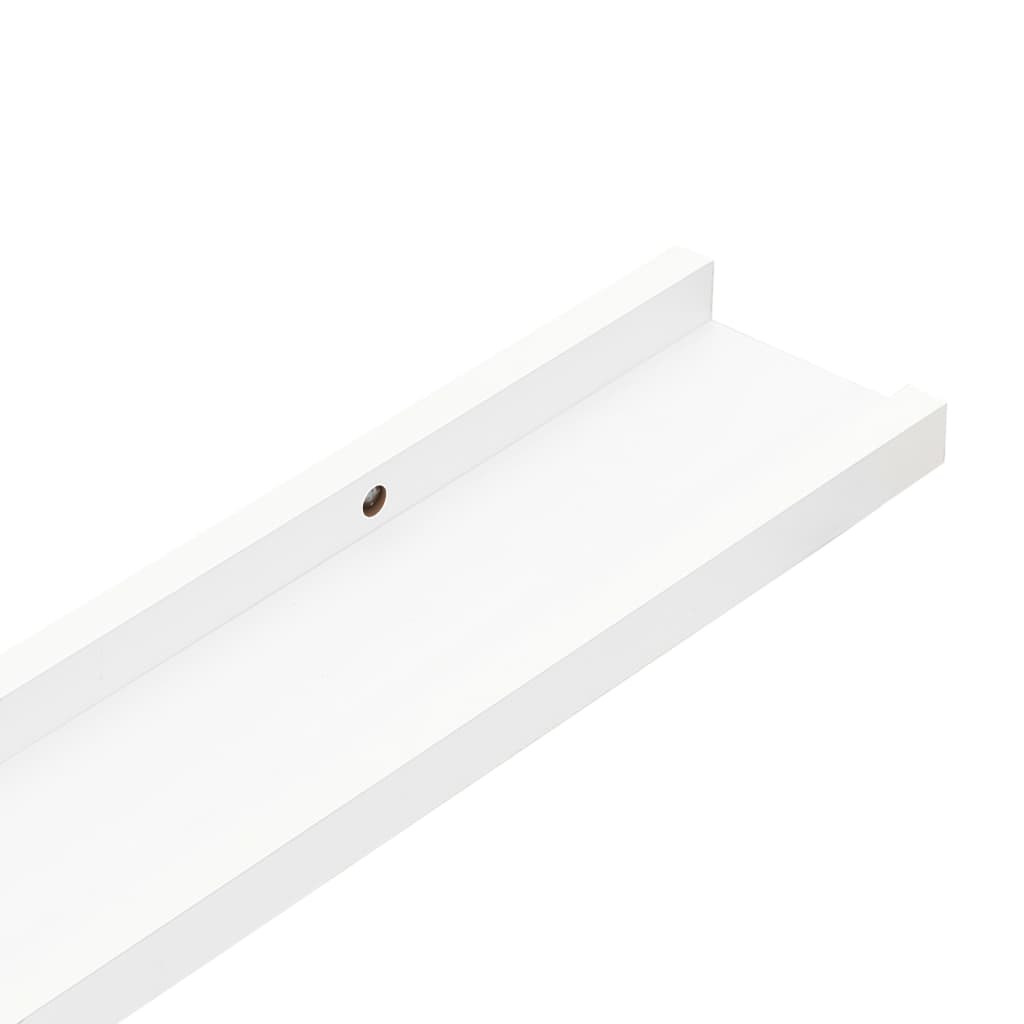 vidaXL Rafturi de perete, 2 buc., alb, 115x9x3 cm