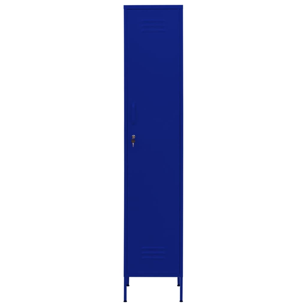 vidaXL Dulap de vestiar, bleumarin, 35x46x180 cm, oțel