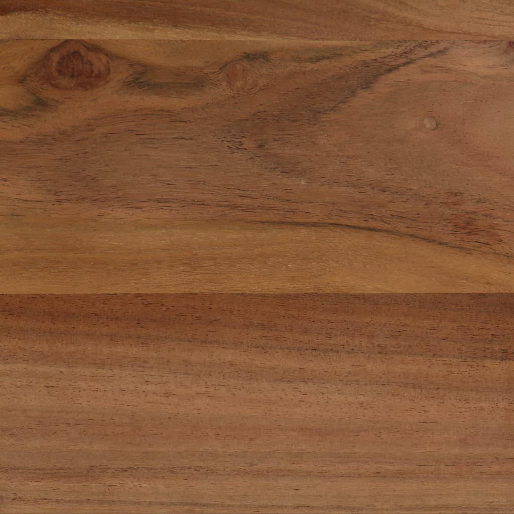 vidaXL Masă de bucătărie, lemn masiv de salcâm și oțel, 120x60x76 cm