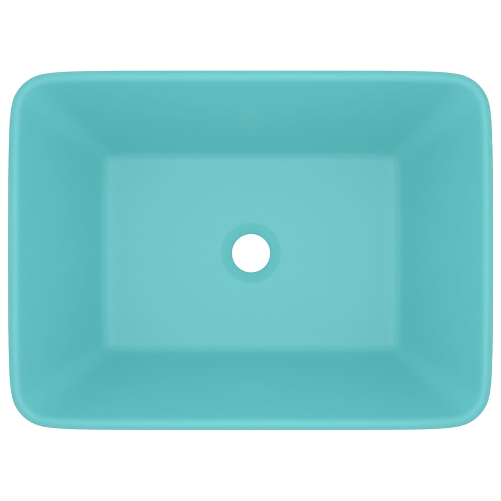 vidaXL Chiuvetă de baie lux, verde deschis mat, 41x30x12 cm, ceramică