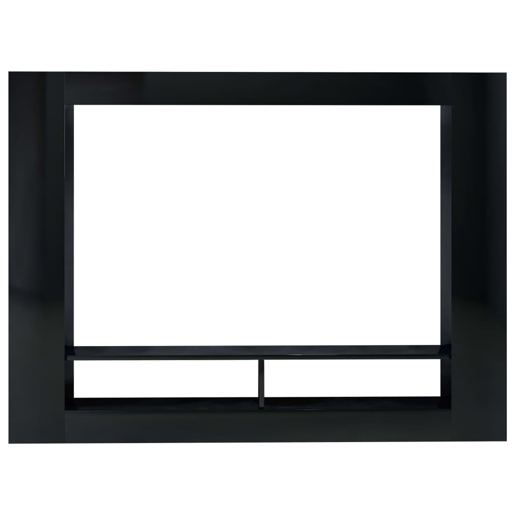 vidaXL Comodă TV, negru extralucios, 152x22x113 cm, PAL