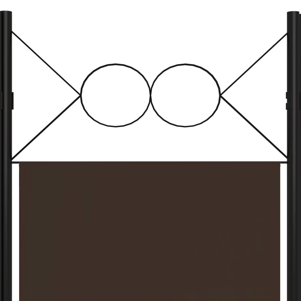 vidaXL Paravan de cameră cu 6 panouri, maro, 240 x 180 cm