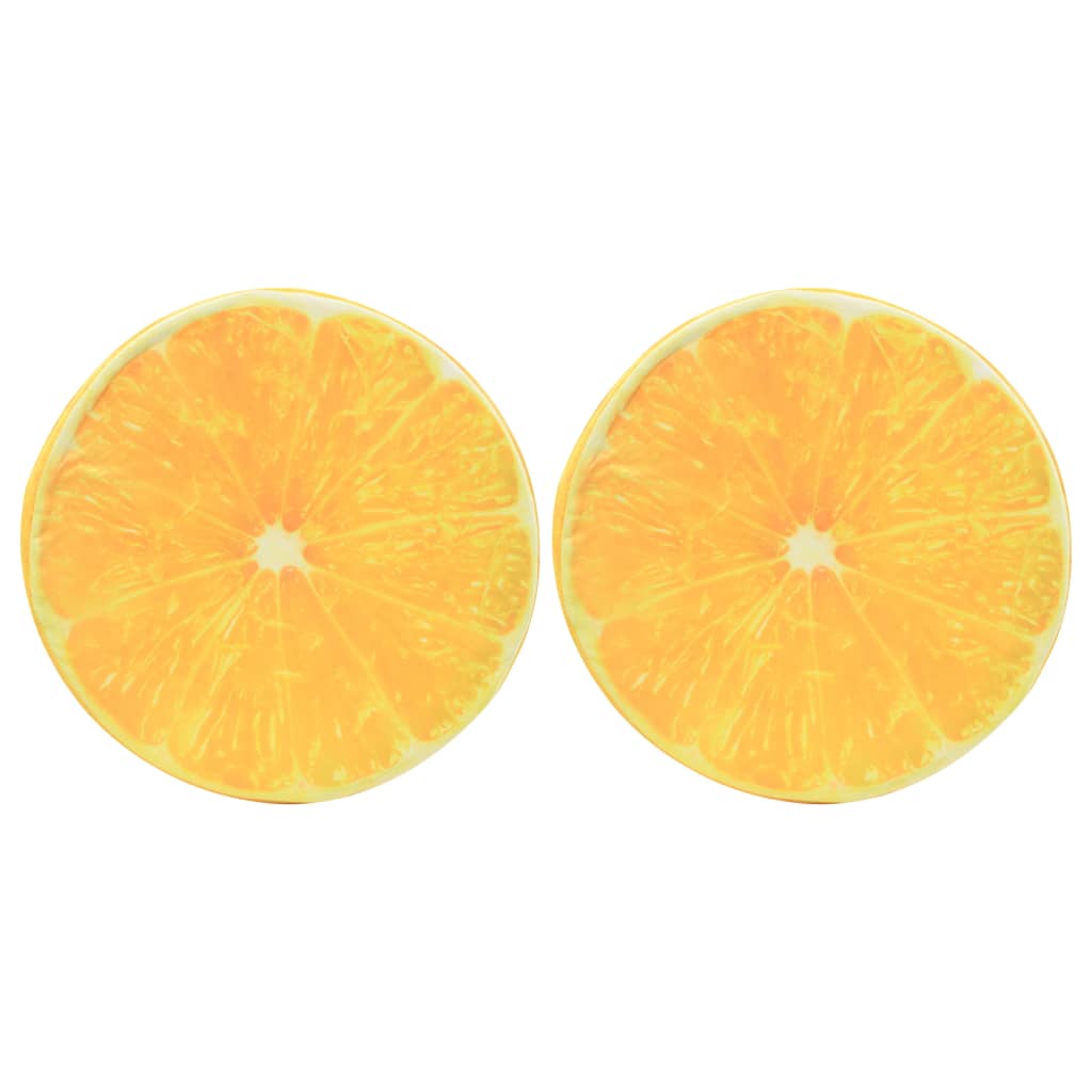 vidaXL Perne decorative, 2 buc., imprimeu cu fruct portocală