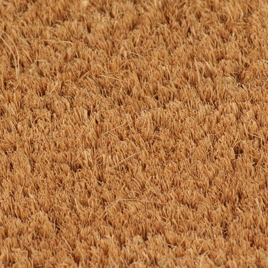 vidaXL Covoraș de ușă natural semirotund, 60x90 cm, fibre de cocos