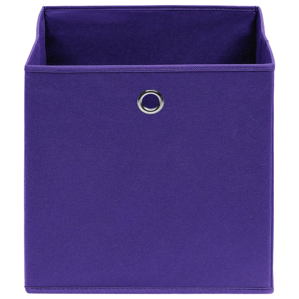 vidaXL Cutii de depozitare 4 buc. violet, 28x28x28 cm, textil nețesut