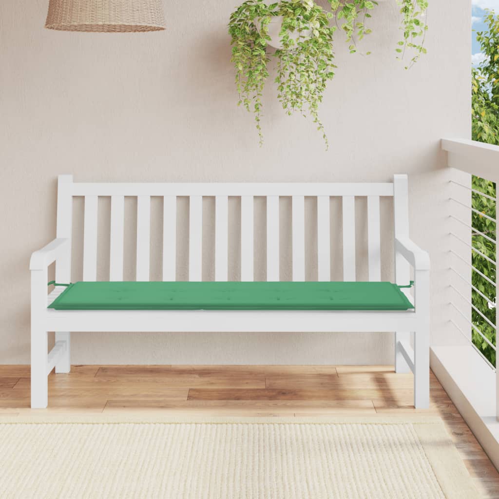 vidaXL Pernă de bancă de grădină, verde, 150x50x3 cm, textil oxford
