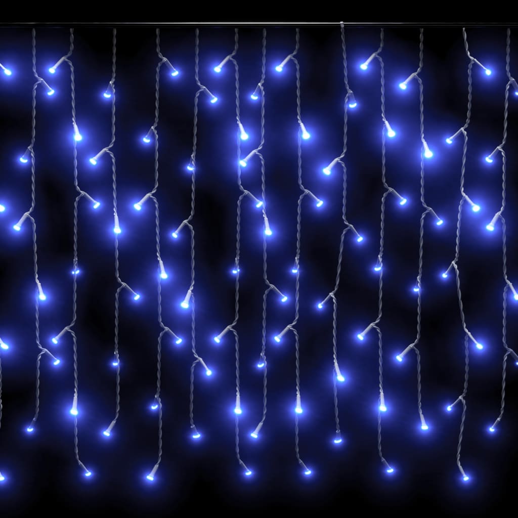 vidaXL Lumini de perdea tip gheață 400 LED-uri albastru 8 funcții 10 m
