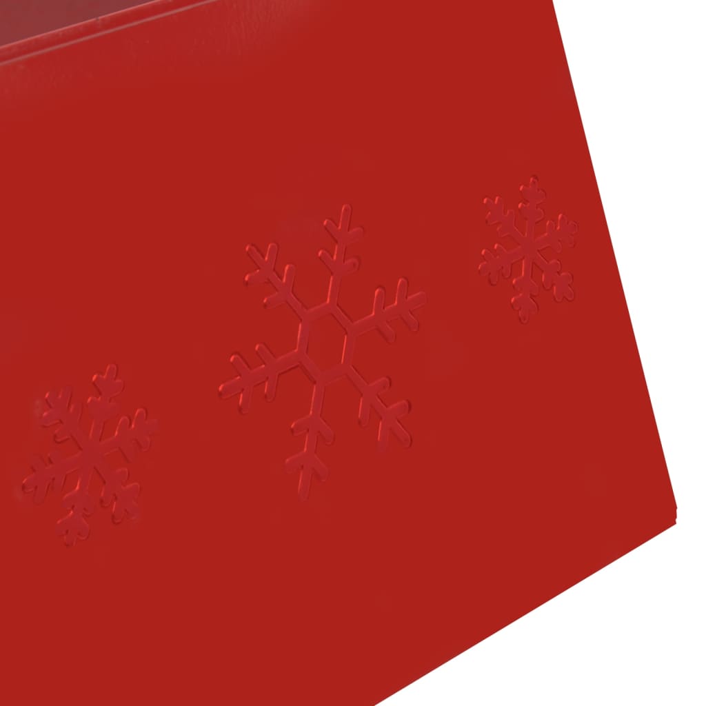 vidaXL Fustă brad de Crăciun, roșu, Ø68x25 cm