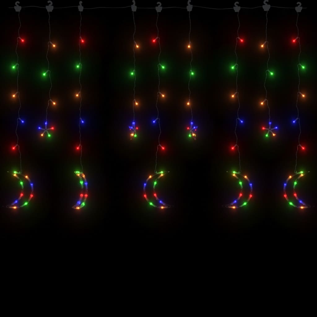 vidaXL Lumini lună și stele, 345 LED-uri, multicolor, cu telecomandă