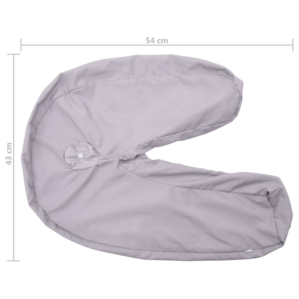 vidaXL Husă de pernă pentru sarcină în formă de J, 54 x 43 cm