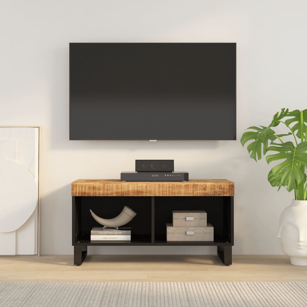 vidaXL Comodă TV, 85x33x43,5 cm, lemn masiv de mango