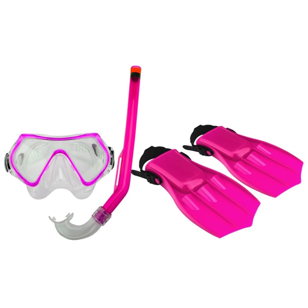Waimea Set scufundări junior mască/snorkel/labe 34-38 roz/negru 88DS