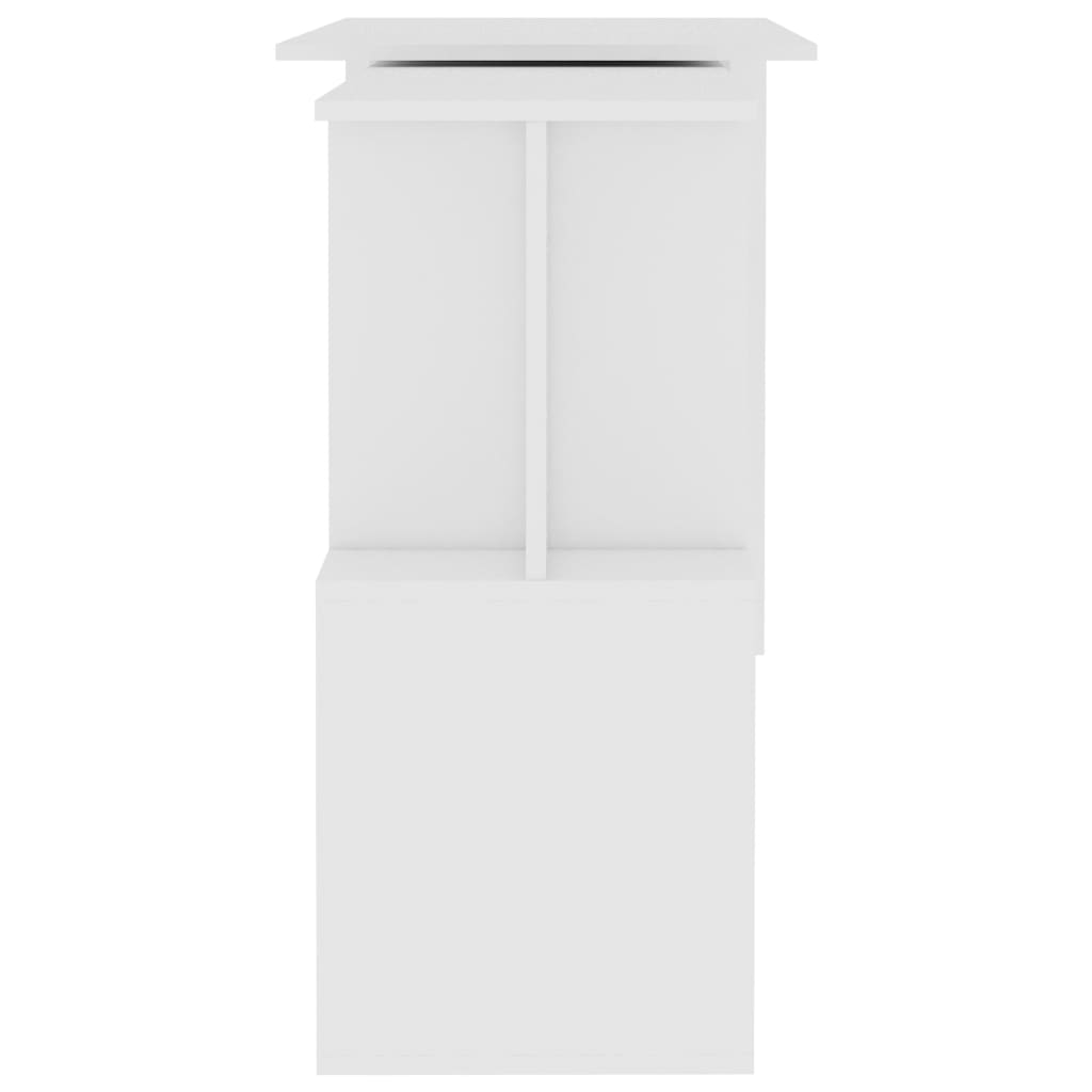 vidaXL Birou de colț, alb, 200 x 50 x 76 cm, PAL