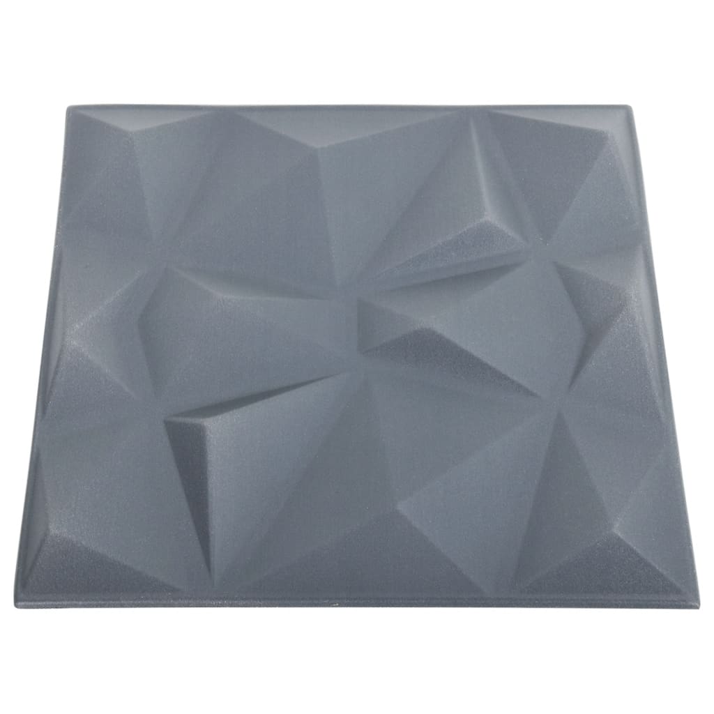 vidaXL Panouri de perete 3D 48 buc. gri 50x50 cm model diamant 12 m²