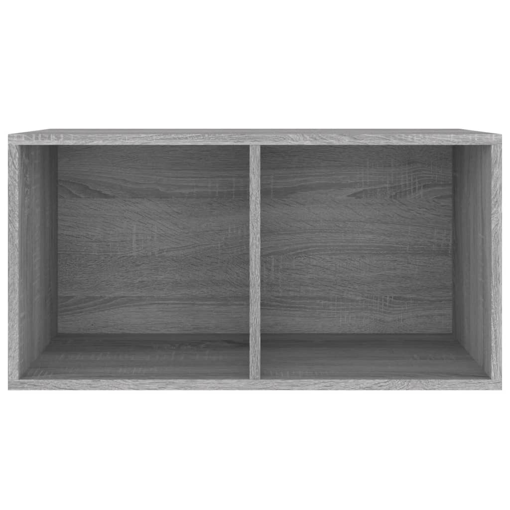 vidaXL Cutie de depozitare viniluri, gri sonoma, 71x34x36 cm, lemn