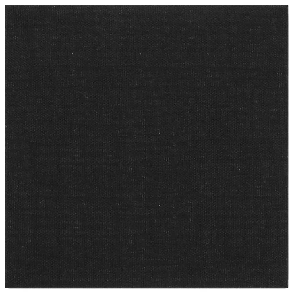 vidaXL Panouri de perete 12 buc. negru 30x30 cm țesătură 1,08m²