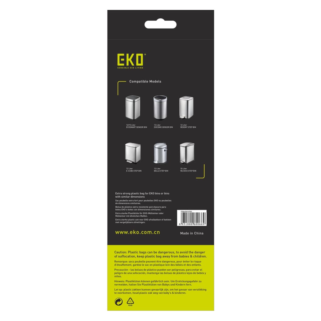 EKO Set saci de gunoi "C", alb, 10-15 L, 24x20 buc.