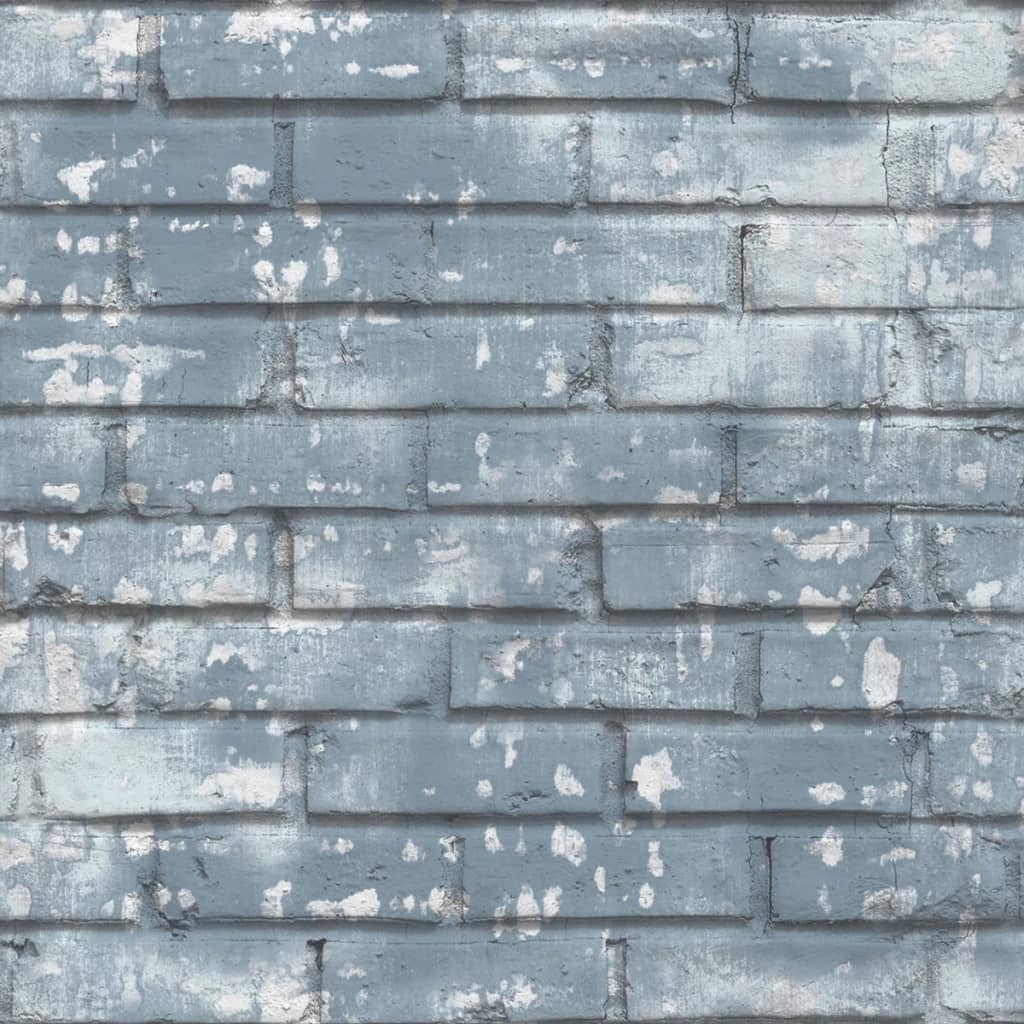 Noordwand Tapet „Urban Friends & Coffee Bricks”, albastru și alb