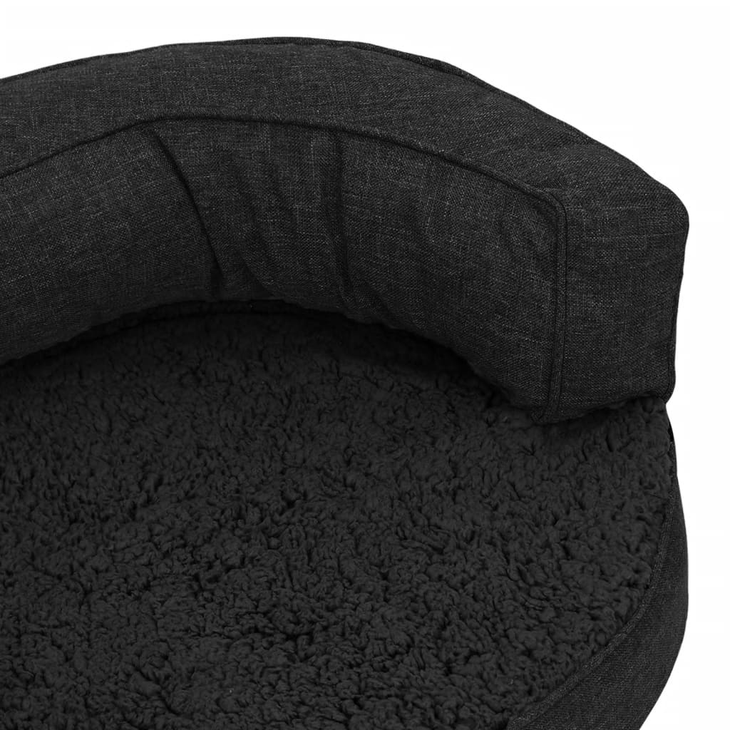 vidaXL Saltea ergonomică pat de câini negru 75x53 cm aspect in/fleece