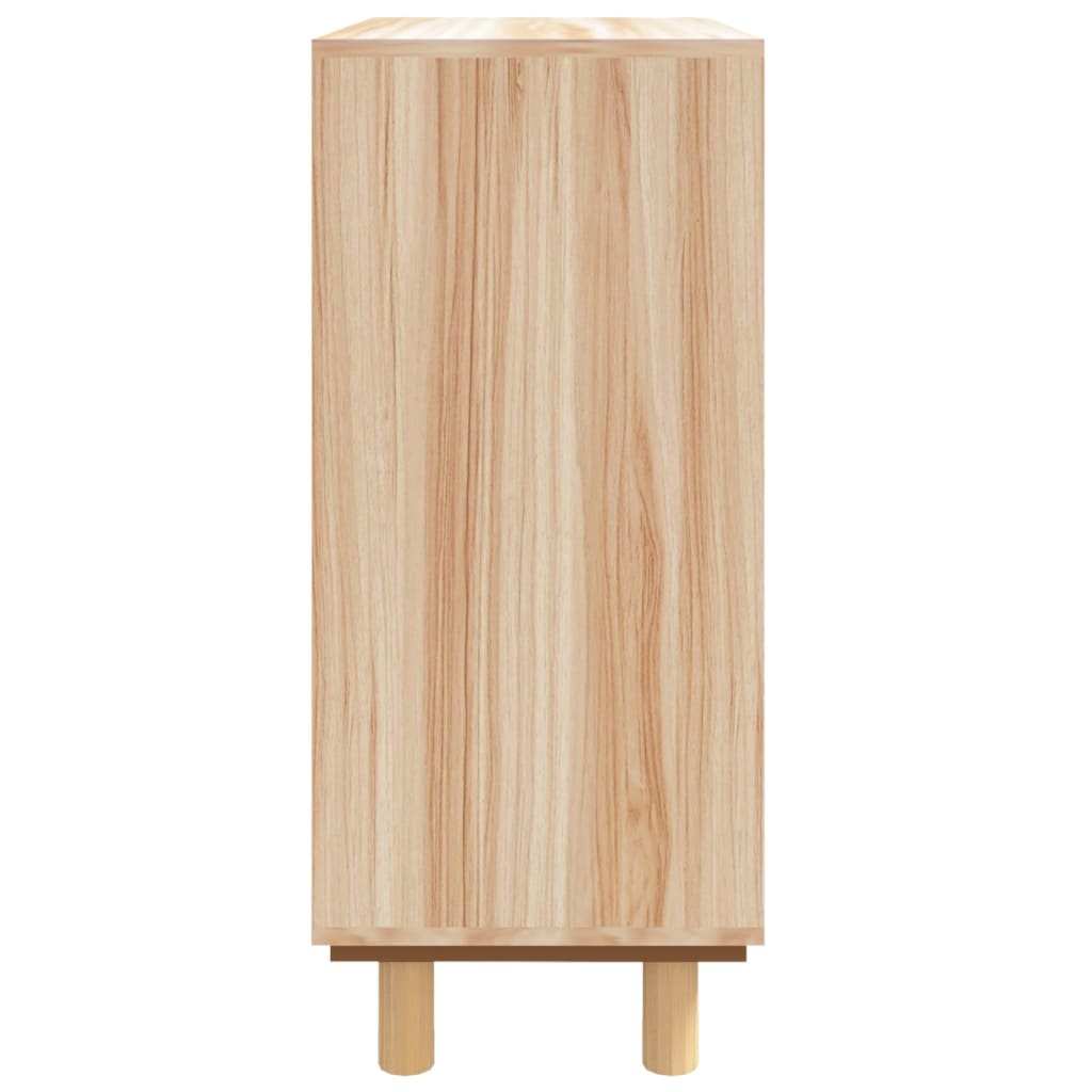 vidaXL Servantă, maro, 60x30x70 cm, lemn masiv pin și ratan natural
