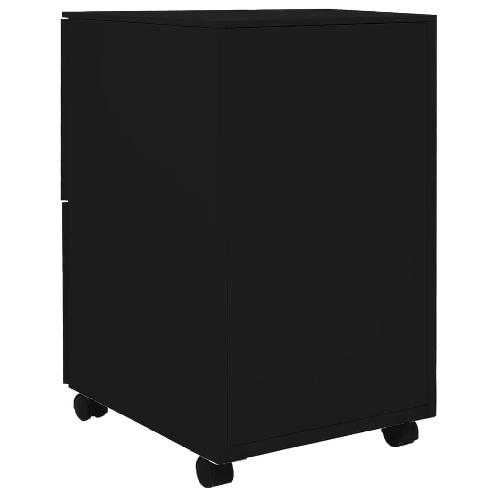 vidaXL Dulap dosare mobil, negru, 39x45x67 cm, oțel