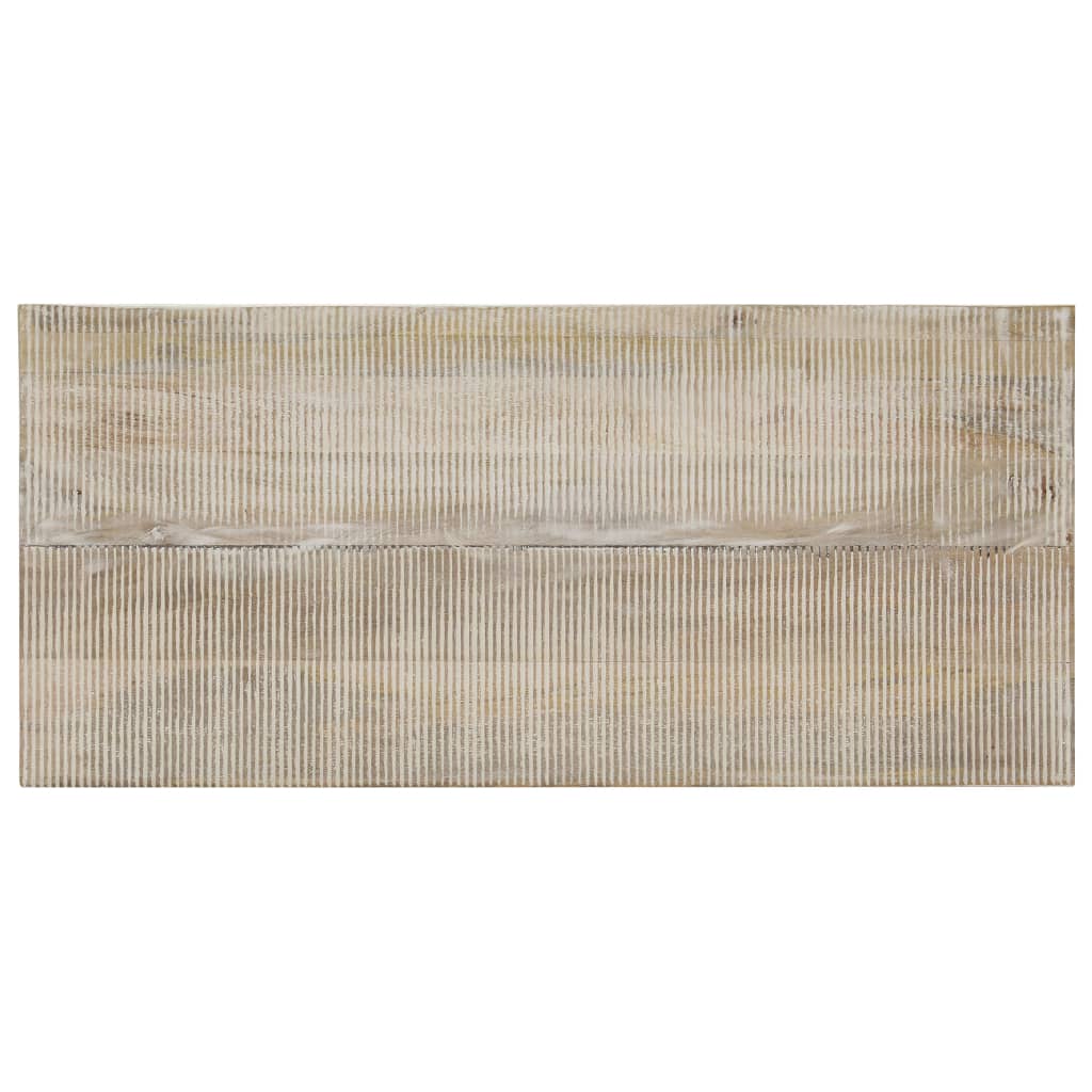 vidaXL Măsuță de cafea, alb, 110 x 50 x 40 cm, lemn masiv de mango