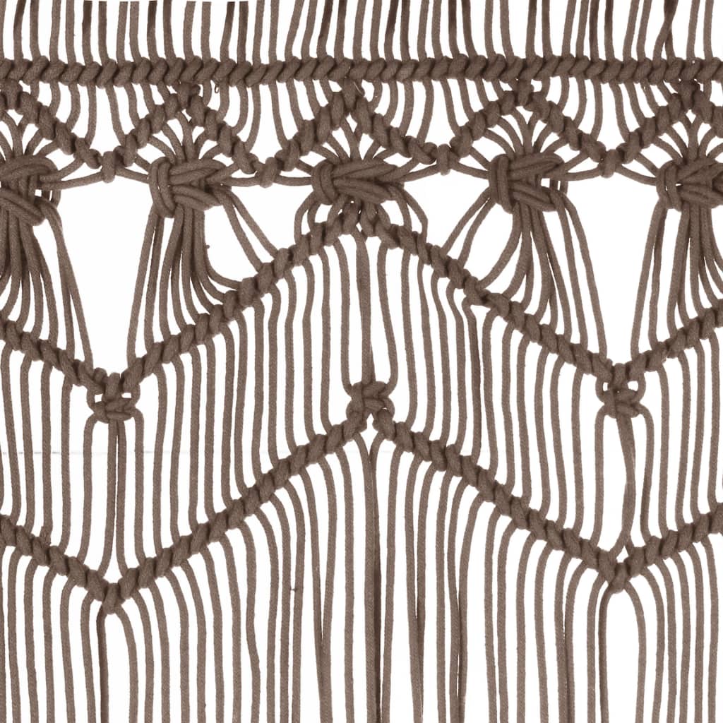 vidaXL Perdea macrame, gri taupe,140 x 240 cm, bumbac