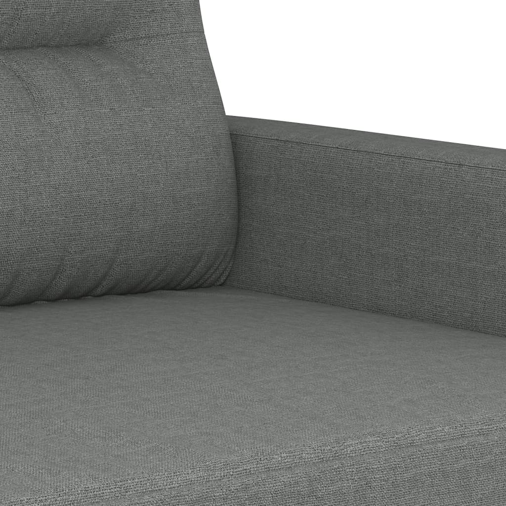 vidaXL Canapea cu 2 locuri, gri închis, 120 cm, material textil