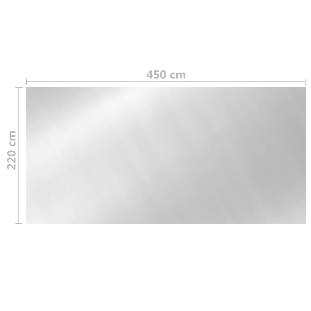 vidaXL Prelată piscină, argintiu, 450x220 cm, PE
