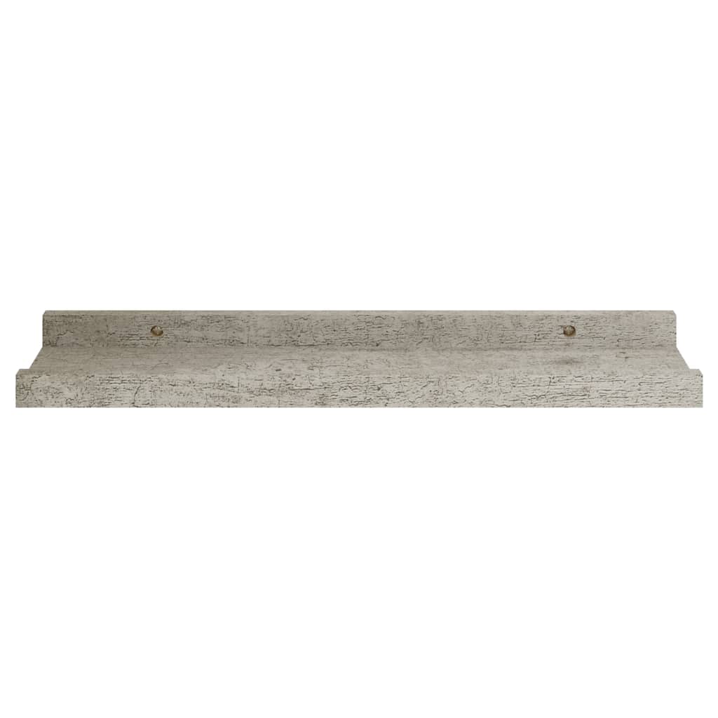 vidaXL Rafturi de perete, 2 buc., gri beton, 40x9x3 cm