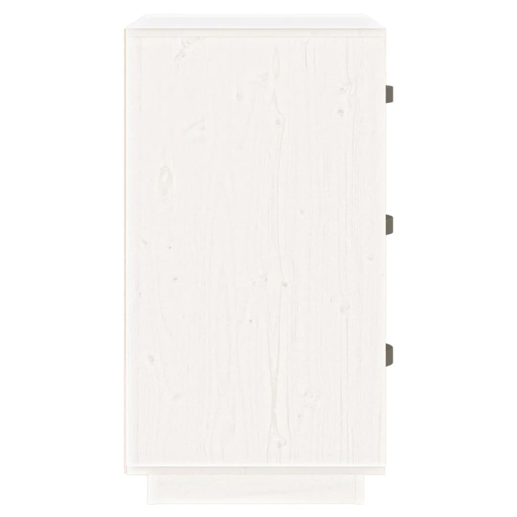 vidaXL Noptieră, alb, 40x40x75 cm, lemn masiv de pin