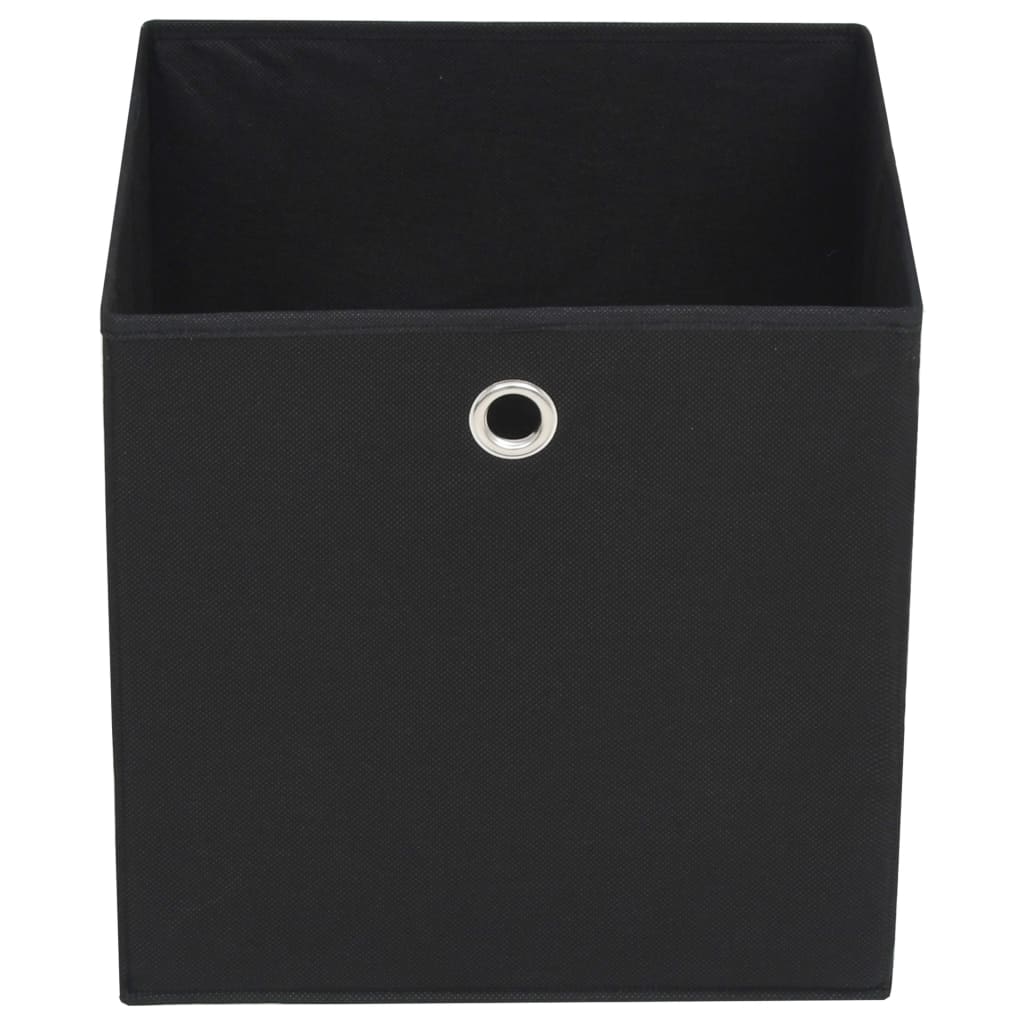 vidaXL Cutii depozitare, 10 buc., negru, 28x28x28 cm, material nețesut