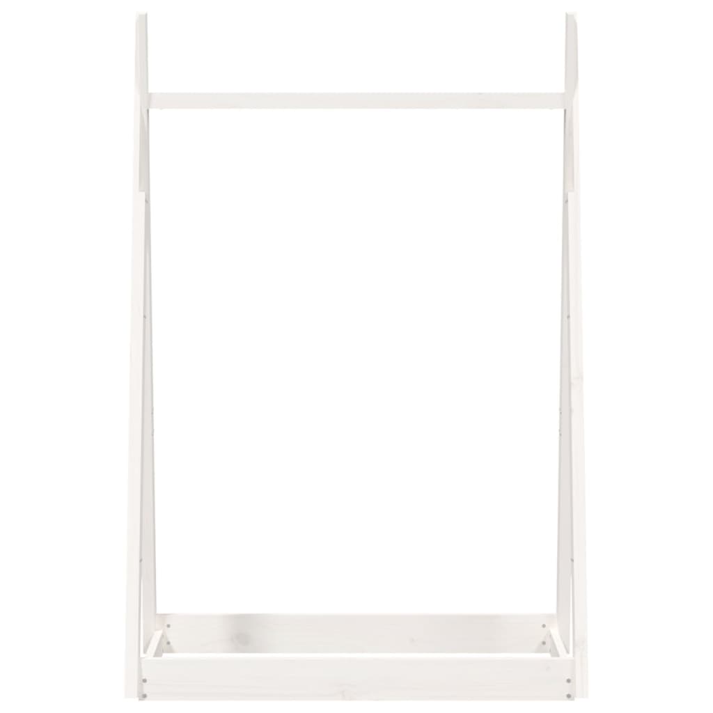 vidaXL Suport pentru haine, alb, 100x45x150 cm, lemn masiv de pin
