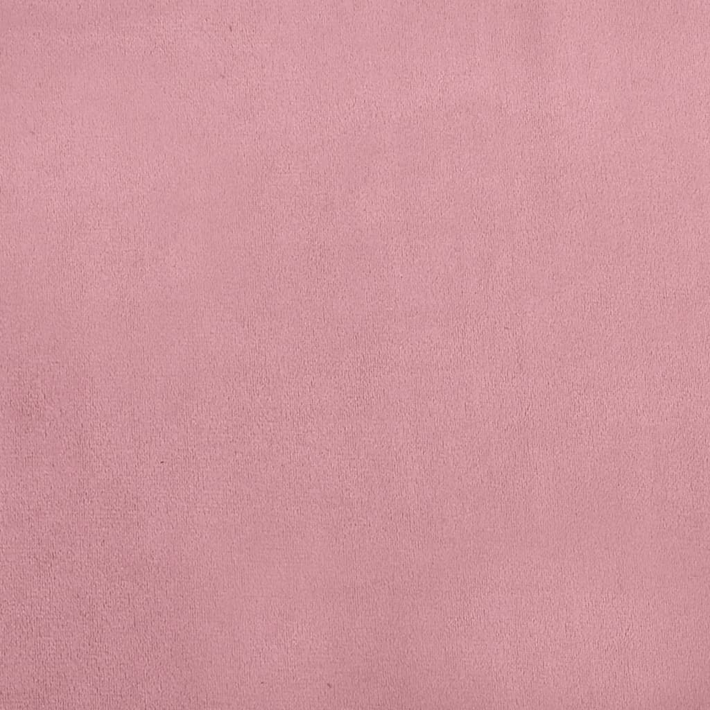 vidaXL Pat pentru câini cu extensie, roz, 100x50x30 cm, catifea