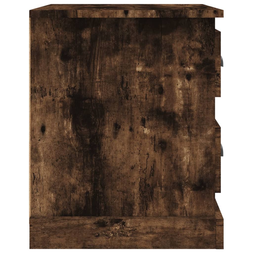 vidaXL Noptieră, stejar afumat, 39x39x47,5 cm, lemn prelucrat