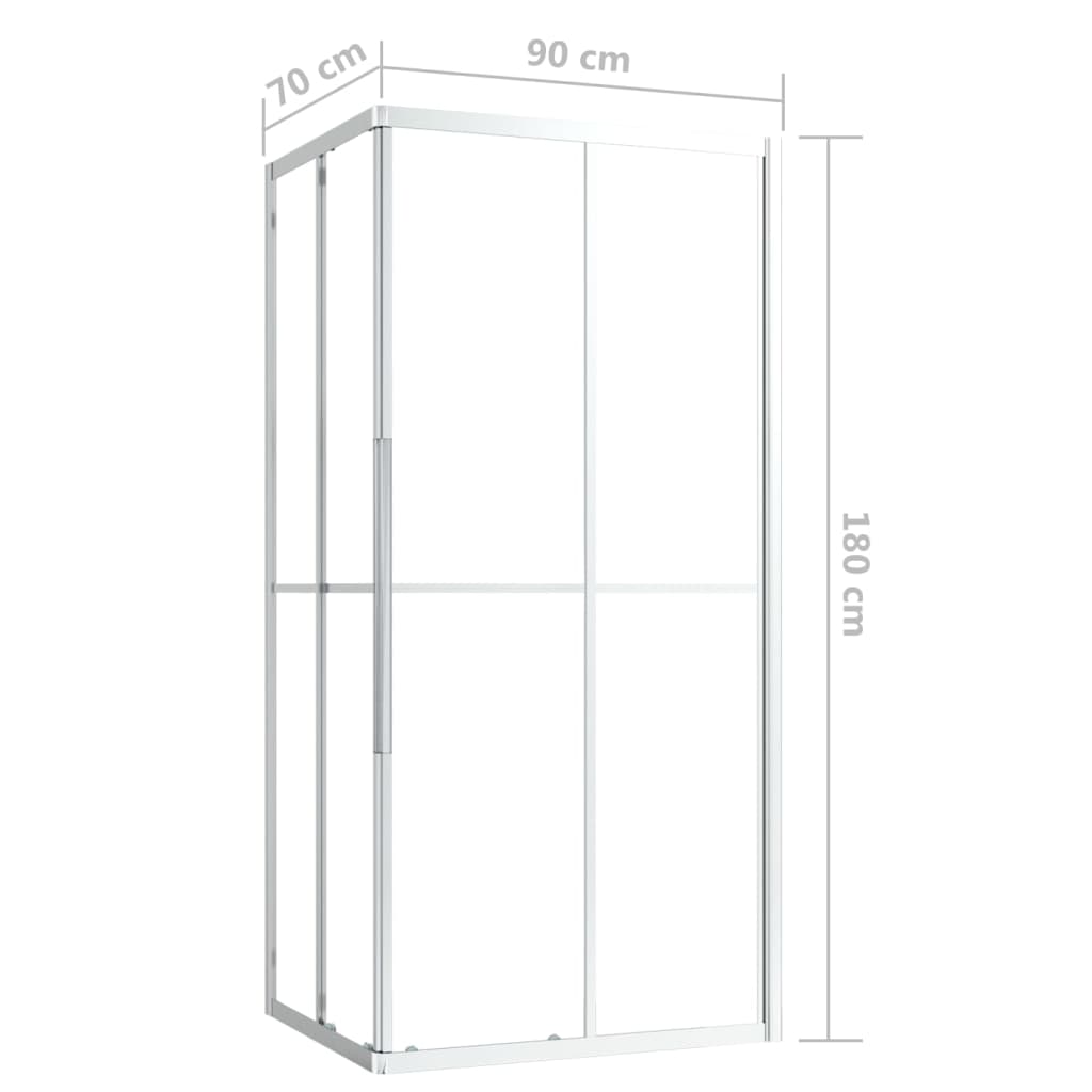 vidaXL Cabină de duș, 90x70x180 cm, ESG