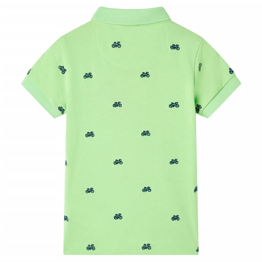 Tricou polo pentru copii, verde neon, 92