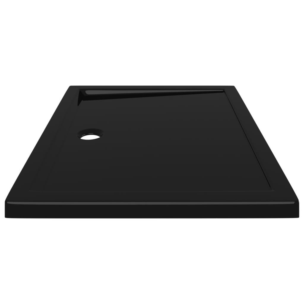 vidaXL Cădiță de duș dreptunghiulară din ABS, neagră, 70x90 cm