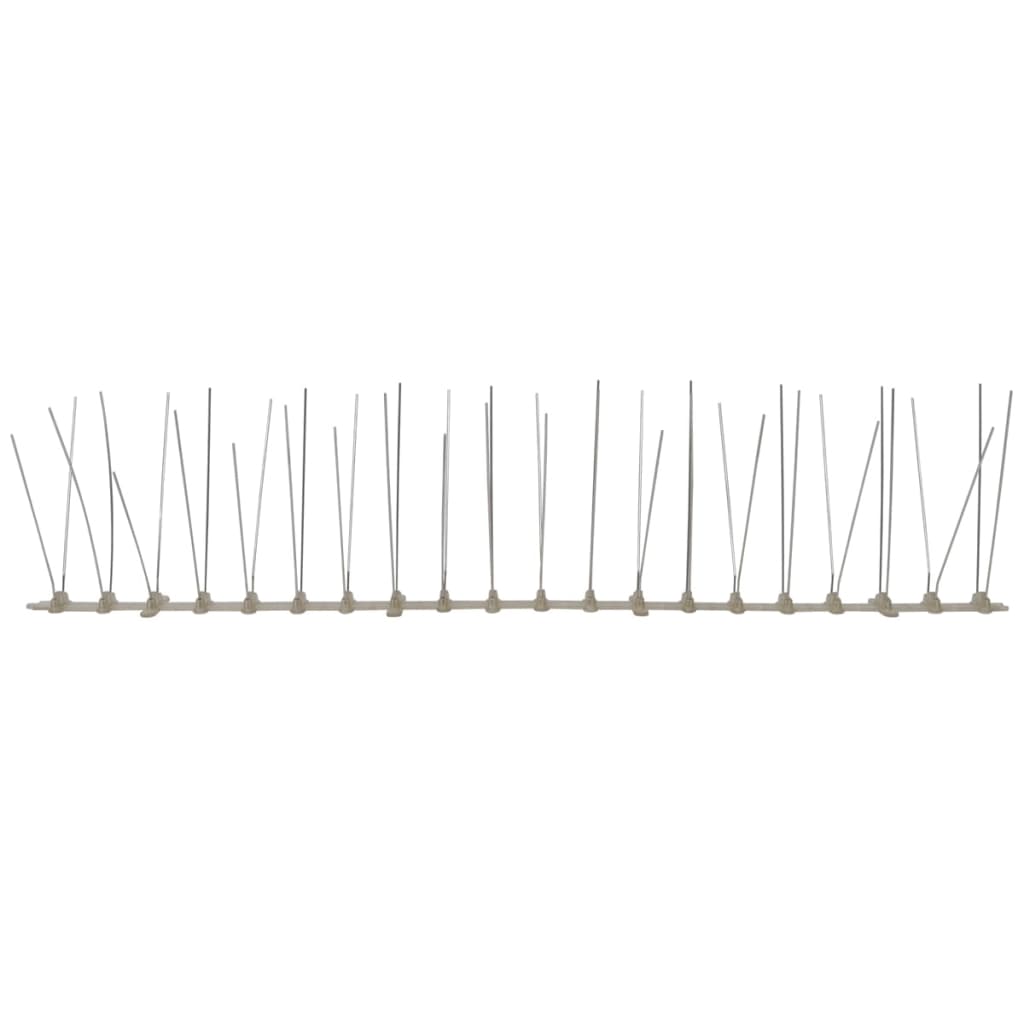 vidaXL Set bandă cu țepi antipăsări cu 4 rânduri, 6 buc., plastic, 3 m