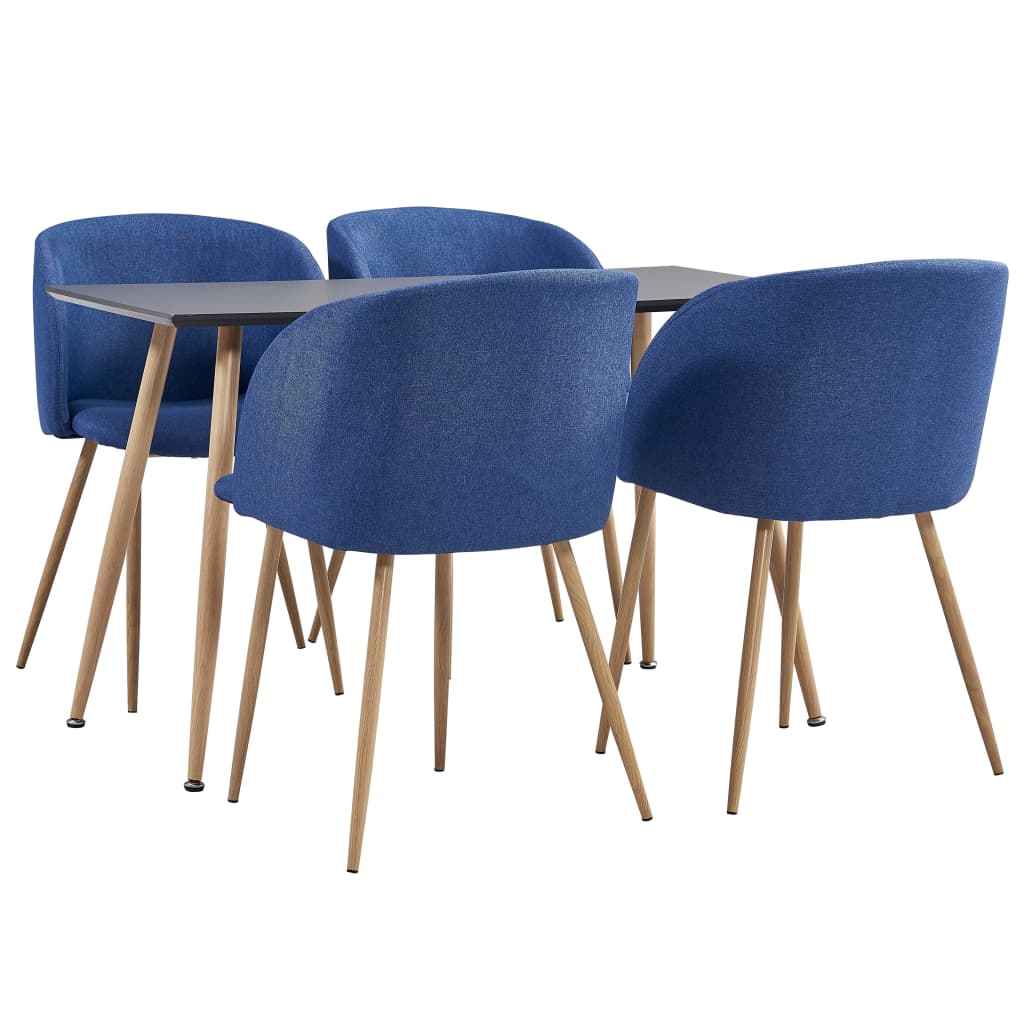 vidaXL Set mobilier de bucătărie, 5 piese, albastru, material textil