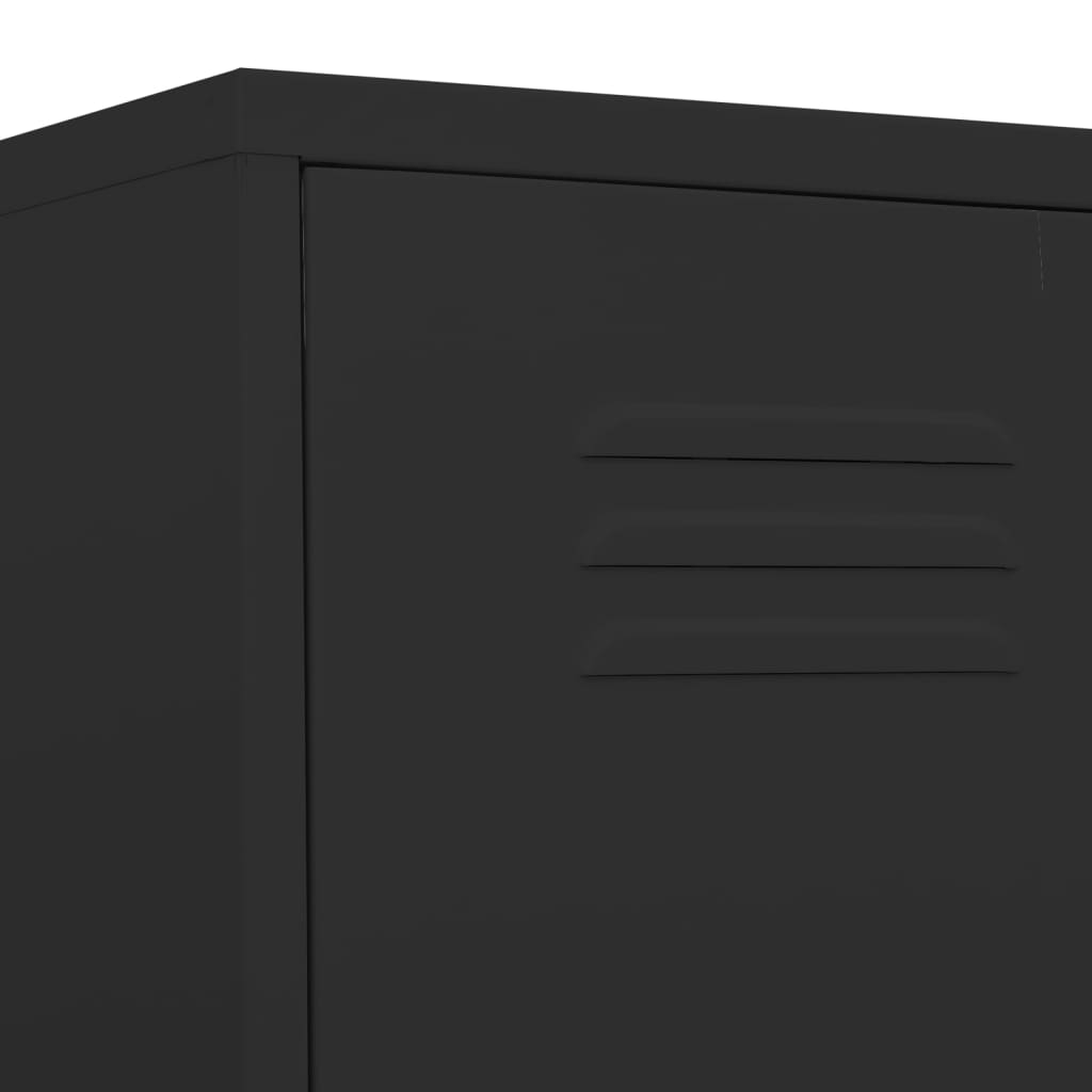 vidaXL Dulap vestiar, negru, 35x46x180 cm, oțel