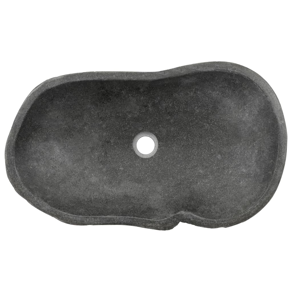 vidaXL Chiuvetă din piatră de râu, 60-70 cm, ovală