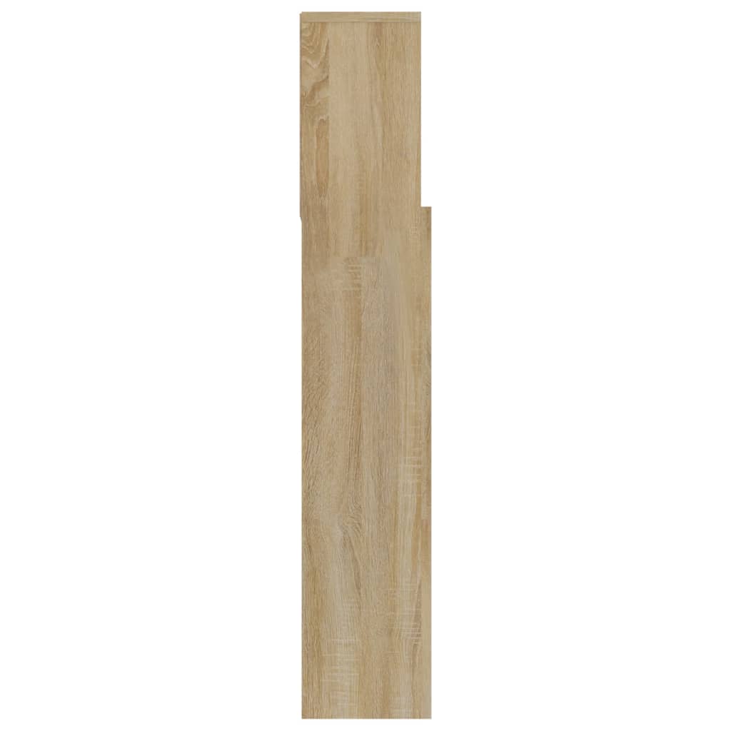 vidaXL Tăblie de pat cu dulap, stejar sonoma, 120x19x103,5 cm