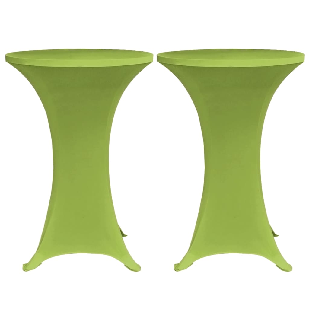 vidaXL Husă elastică pentru masă, 2 buc., verde, 80 cm